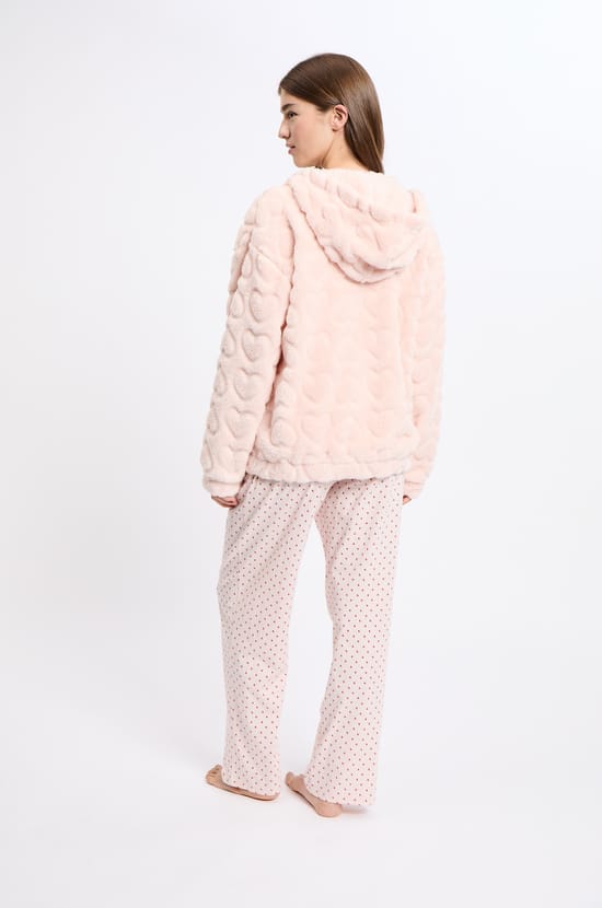 Conjunto de pijama de 3 piezas con estampado de algodón;${refinementColor}