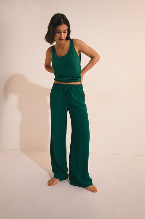 Pantalon de pyjama &eacute;lastiqu&eacute;;${refinementColor}