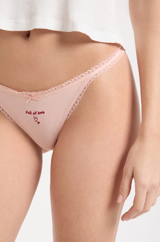 Cotton Thong;${refinementColor}