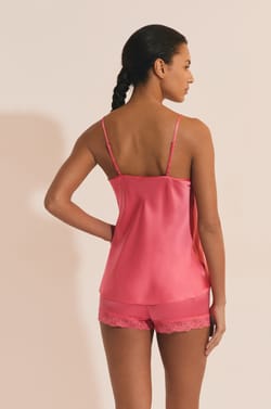 Caraco en soie d&eacute;tails dentelle;${refinementColor}