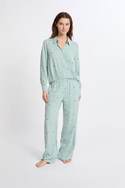 Patterned Pajama Pants;${refinementColor}