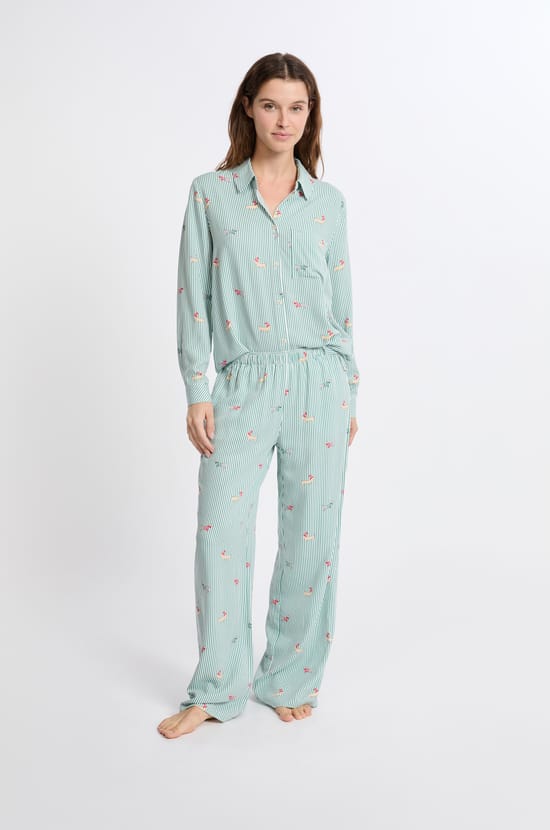 Pantalon de pyjama à motifs;${refinementColor}