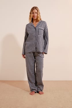 Katoenen 2-delige pyjamaset met ruitjes;${refinementColor}