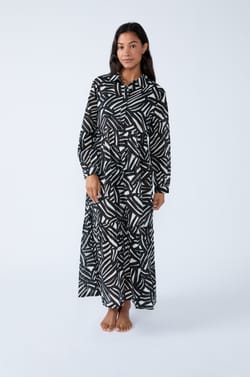 Robe longue de plage imprimée;${refinementColor}