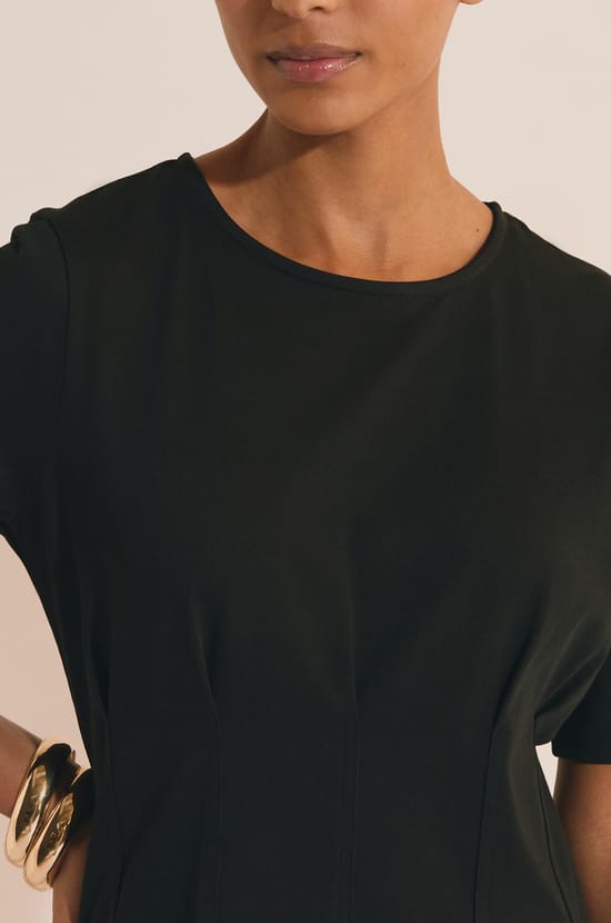 Robe courte en coton;${refinementColor}