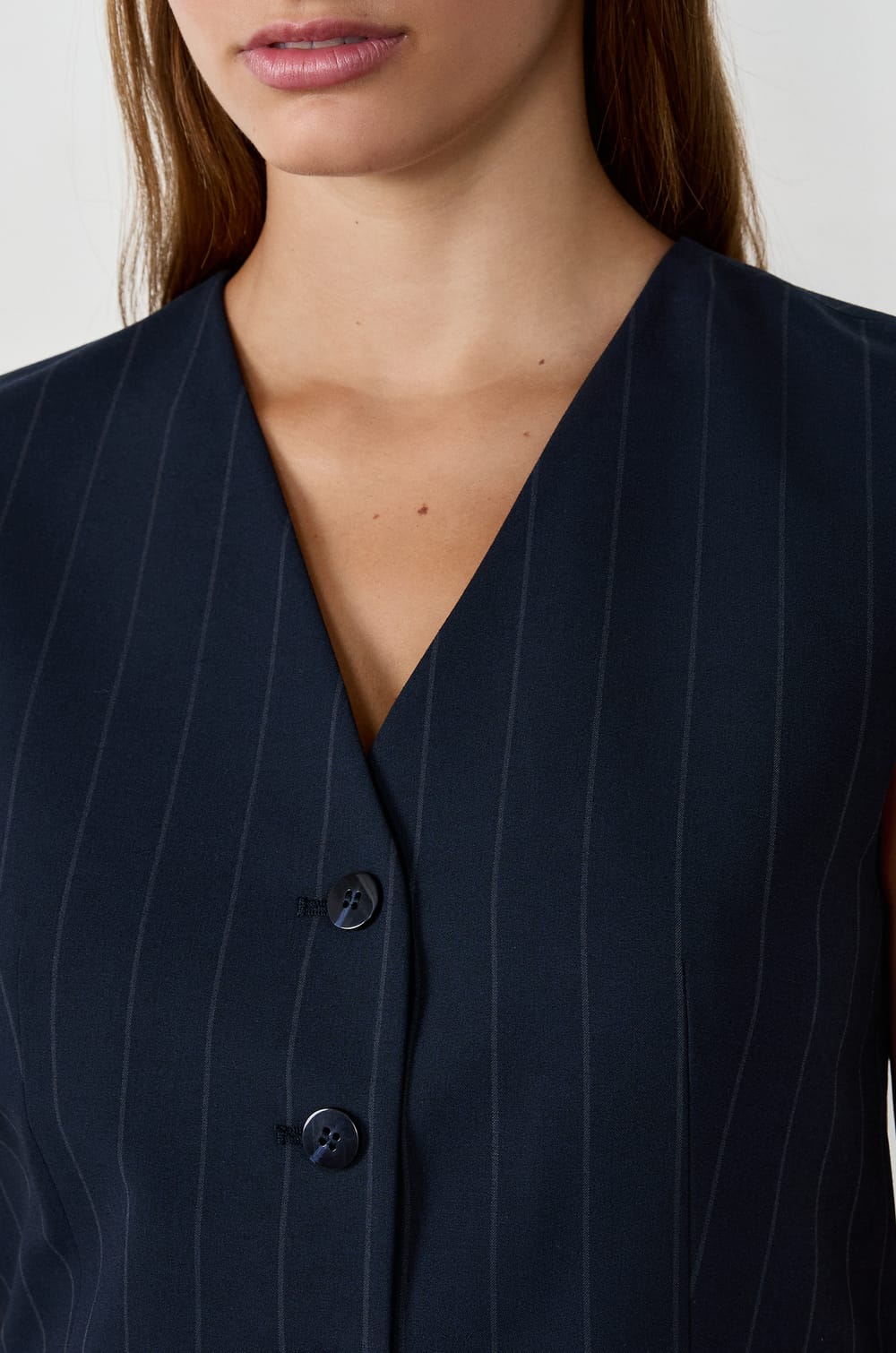 Sleeveless Button Cardigan;${refinementColor}