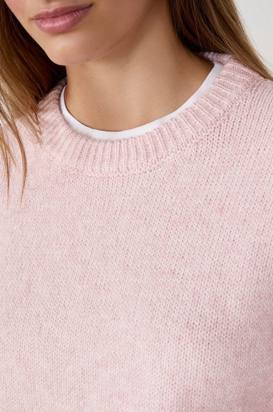 Long-sleeved Round Neck Sweater;${refinementColor}