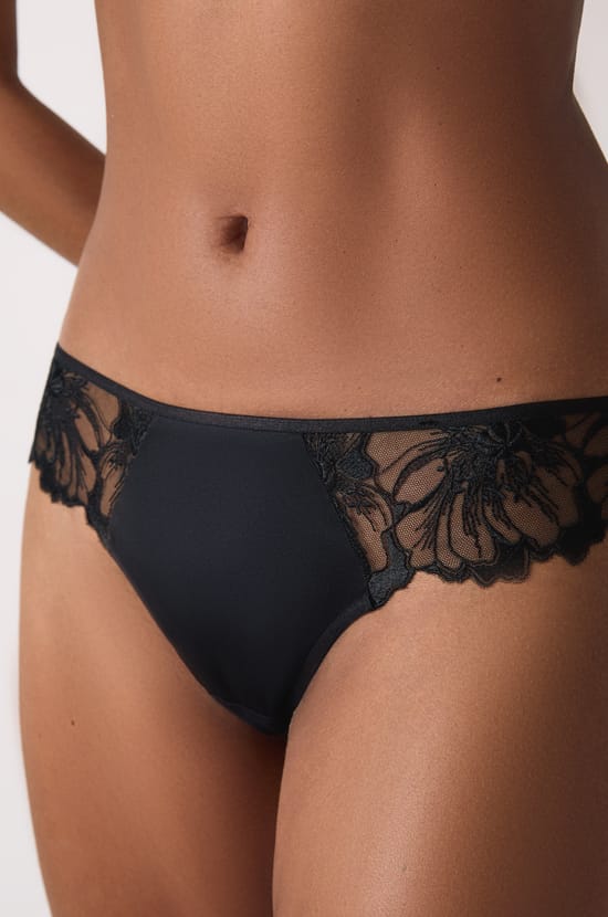 Embroidered Tulle Hipster;${refinementColor}