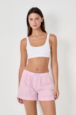 Striped pyjama shorts;${refinementColor}
