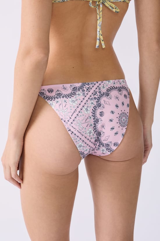 Bikini ficelle bas de maillot imprimé réversible;${refinementColor}