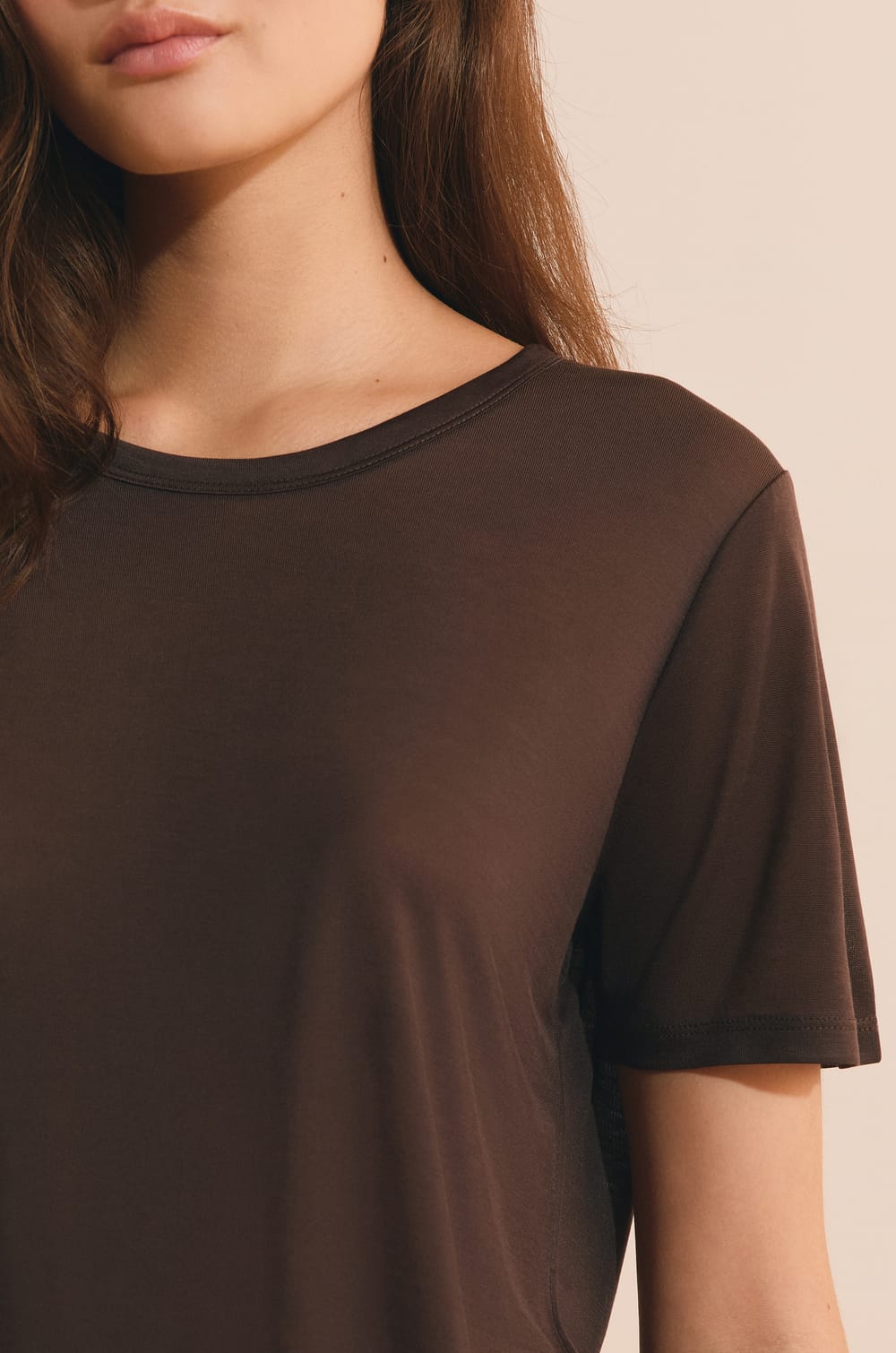 T-shirt col rond manches courtes;${refinementColor}