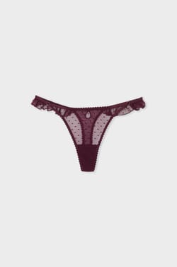 Thong in Tulle;${refinementColor}