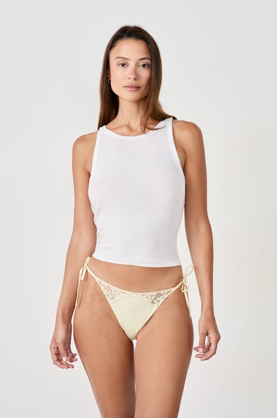 Satin tie-side tanga;${refinementColor}