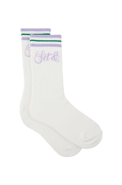 Chaussettes en coton avec &eacute;criture;${refinementColor}