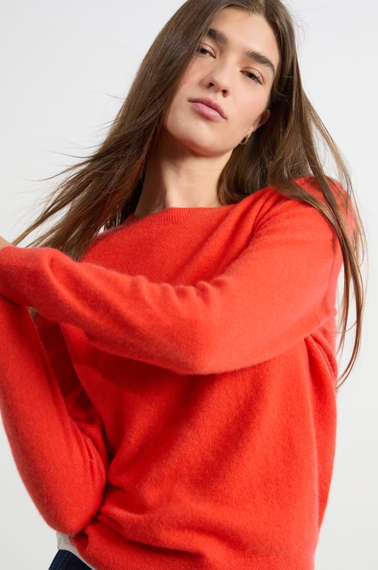 Pull col rond en cachemire;${refinementColor}