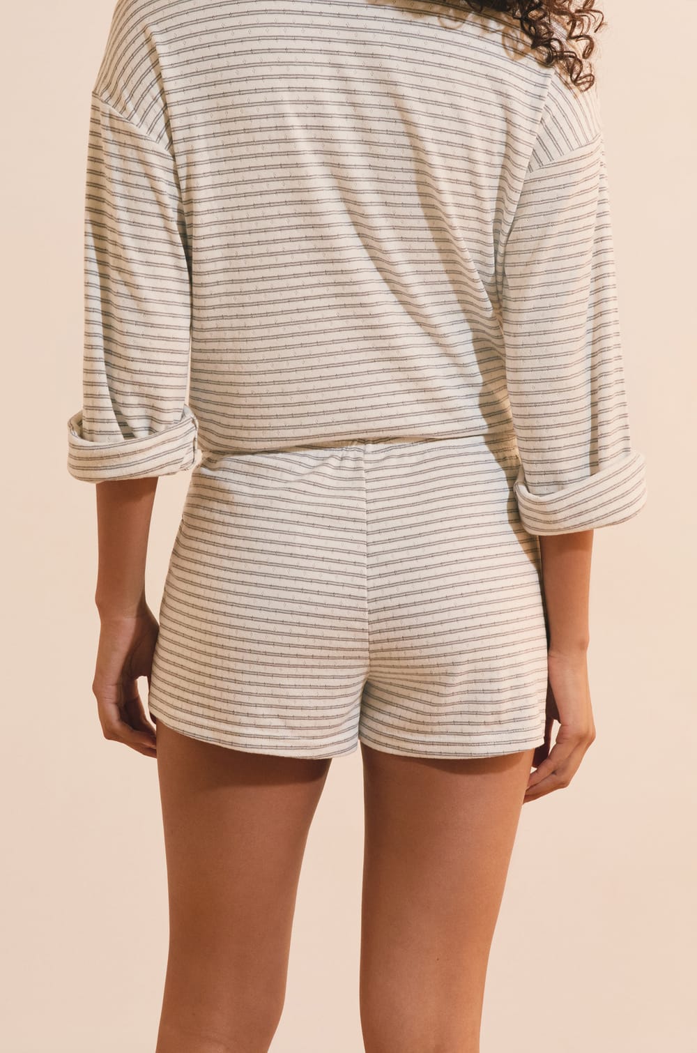 Short de pyjama &agrave; rayures;${refinementColor}