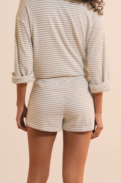 Short de pyjama &agrave; rayures;${refinementColor}
