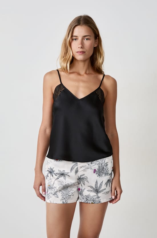 Thin Strap Camisole with Neckline;${refinementColor}
