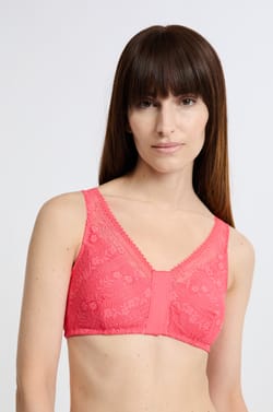 Post-mastectomy wireless bralette bra with front opening;${refinementColor}
