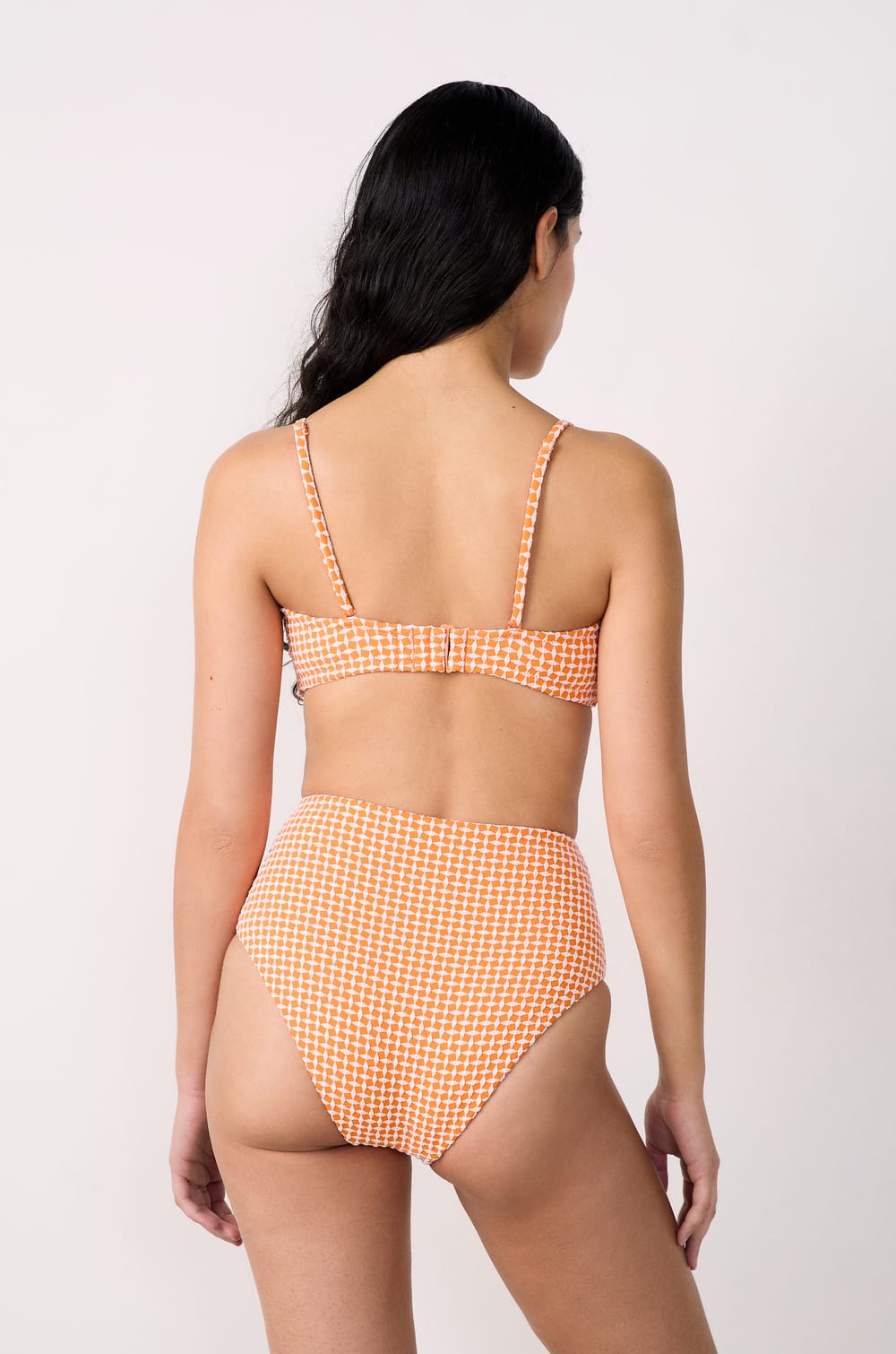 Printed bandeau bikini top;${refinementColor}