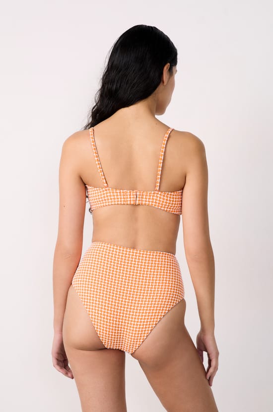 Printed bandeau bikini top;${refinementColor}