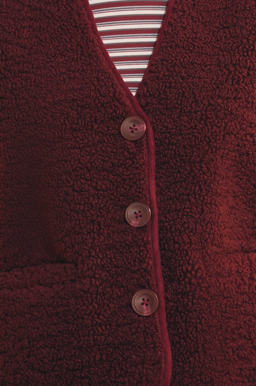 Veste sans manches effet sherpa;${refinementColor}
