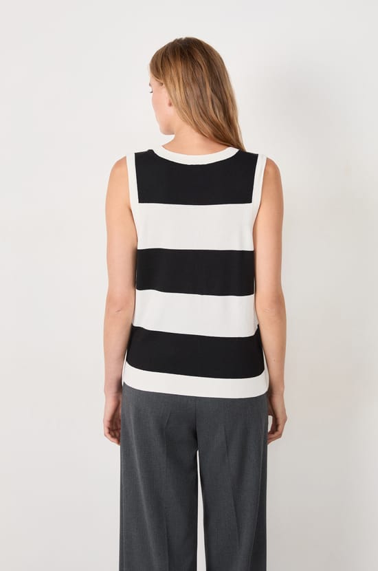 Sleeveless Cardigan Sweater;${refinementColor}