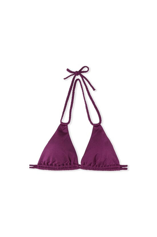 Multi-position tie bikini top triangle;${refinementColor}