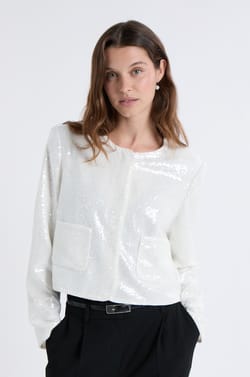 Veste courte à sequins;${refinementColor}