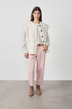 Sleeveless Faux Fur Jacket;${refinementColor}