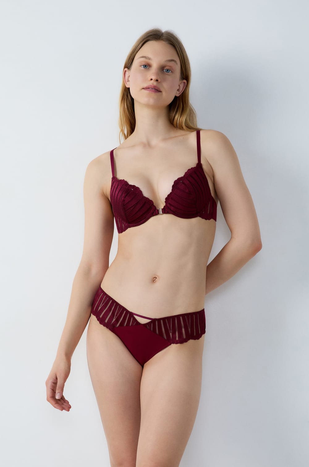 Bra No. 2 - The Plunge Push-Up with Jewel Details;${refinementColor}