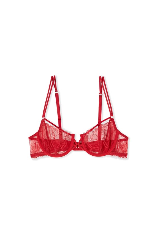 Bra N.9 - Balconette in Lace with Ties;${refinementColor}
