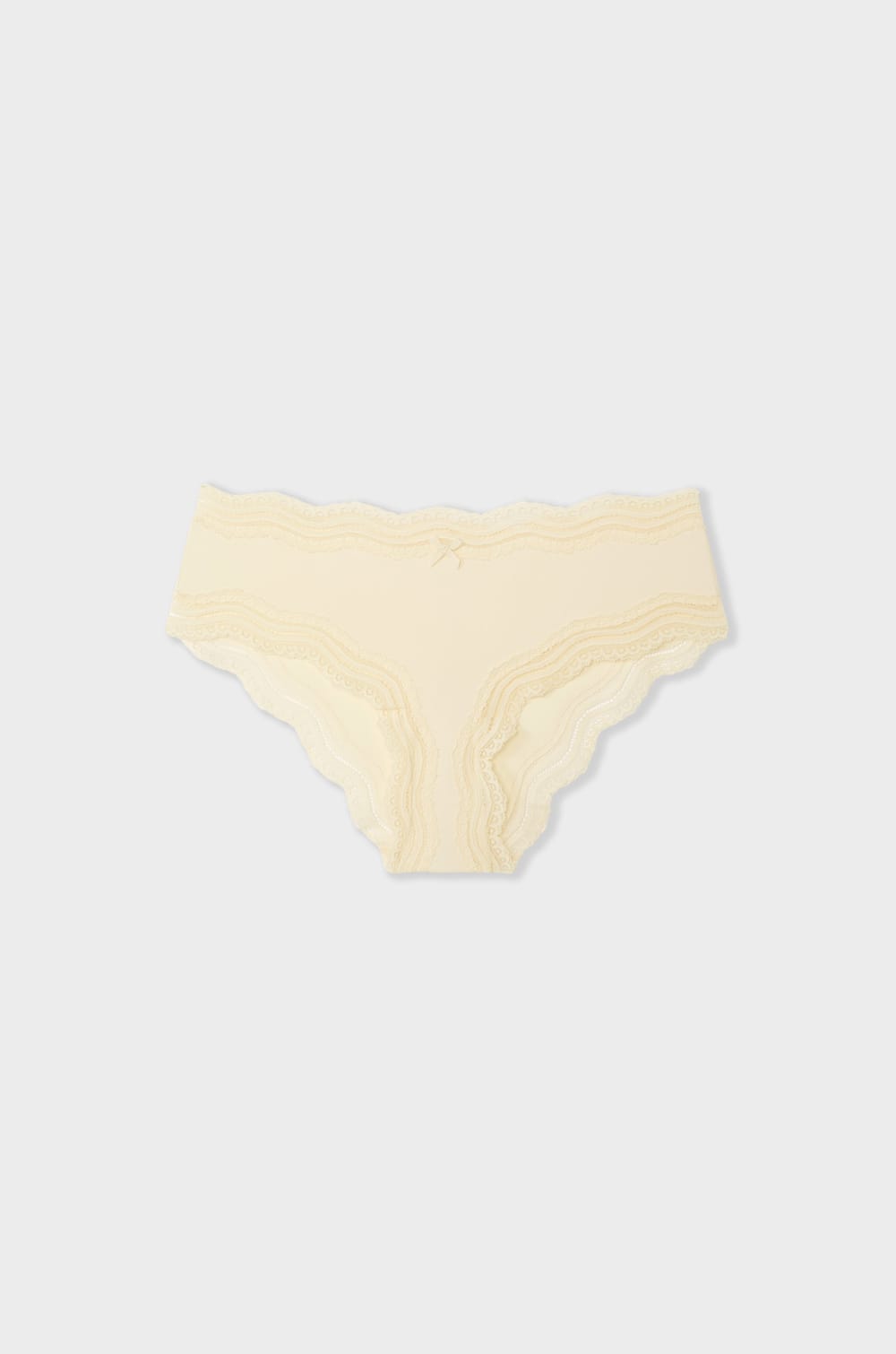 Boyshort with Lace Trim in Microfiber;${refinementColor}