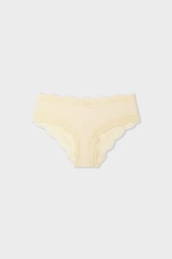 Boyshort with Lace Trim in Microfiber;${refinementColor}