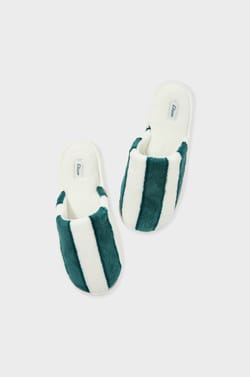 Chaussons mules à rayures;${refinementColor}