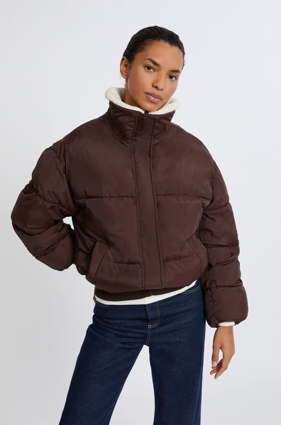 Short Quilted Puffer Jacket;${refinementColor}
