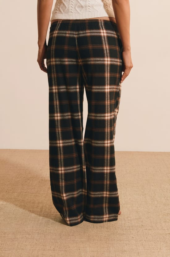 Pantalon de pyjama &agrave; carreaux en coton;${refinementColor}
