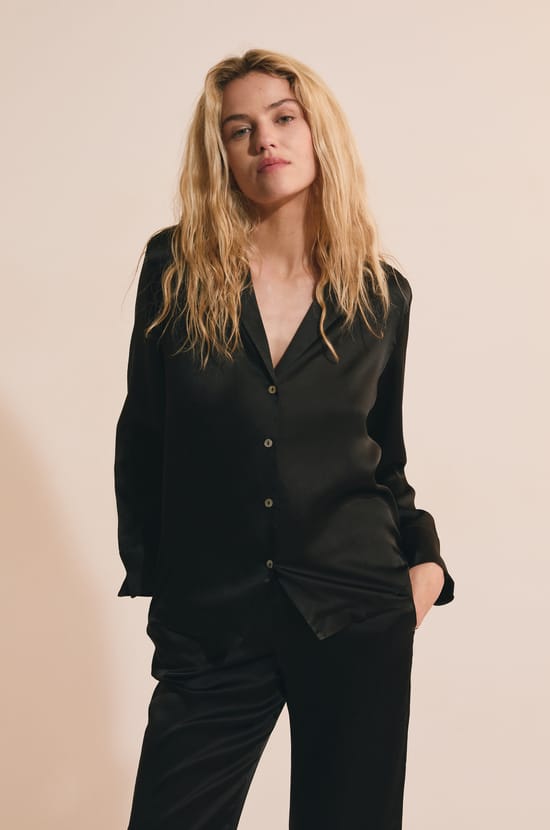 Silk Pyjama Shirt;${refinementColor}