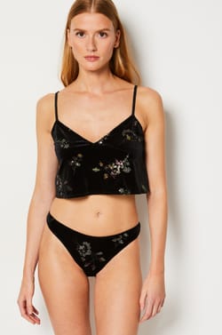 Embroidered Velvet Brazilian;${refinementColor}