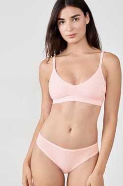Soutien-gorge triangle en microfibre  avec pads amovibles;${refinementColor}