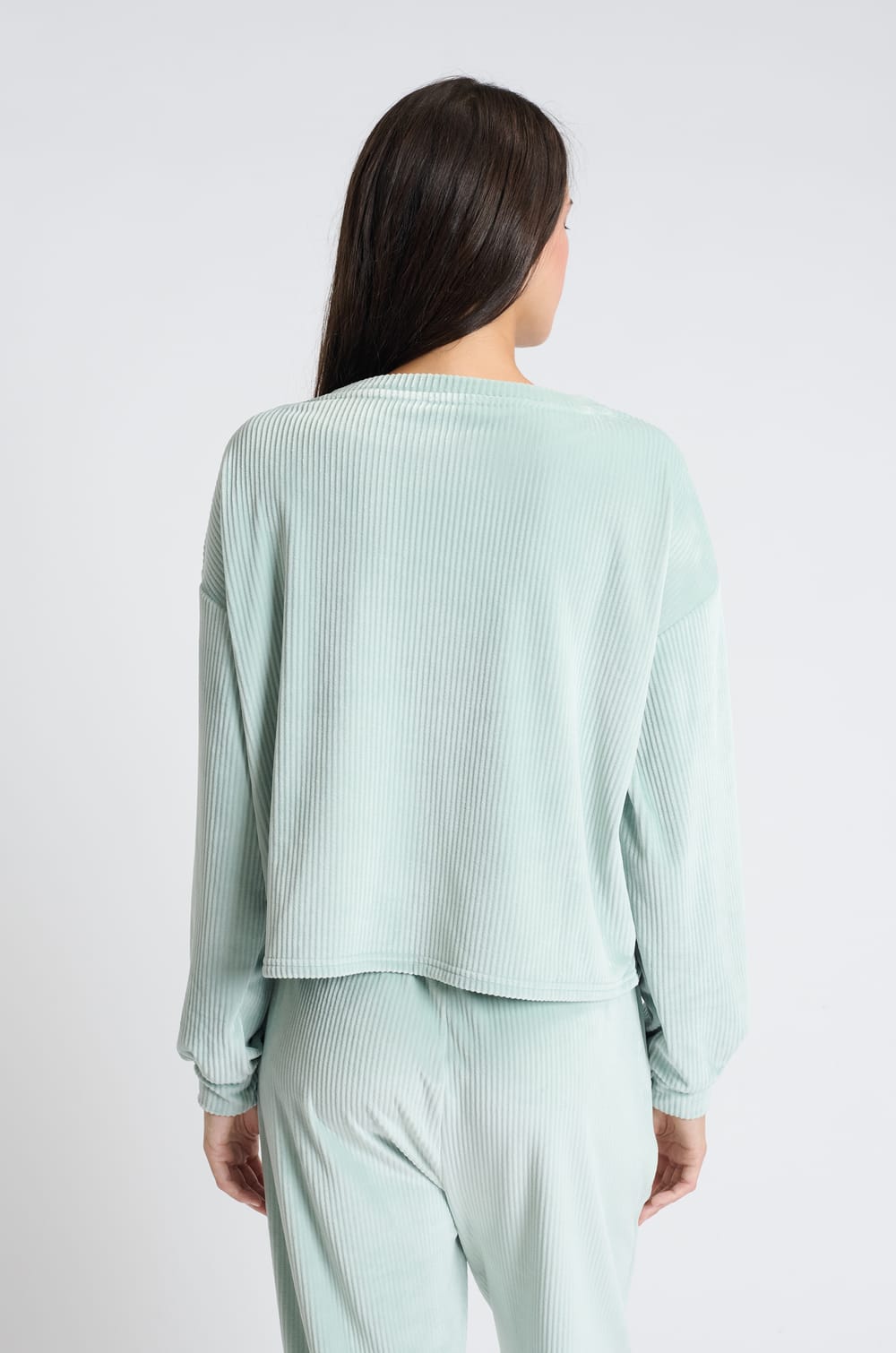 Sweatshirt de pyjama en velours;${refinementColor}