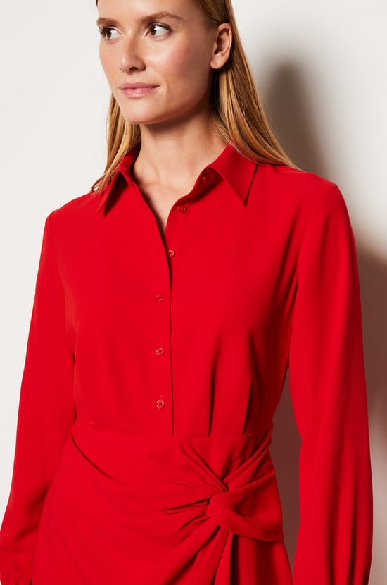 Robe courte détail nœud;${refinementColor}
