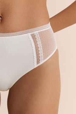 High-Waist Briefs with Lace Details;${refinementColor}