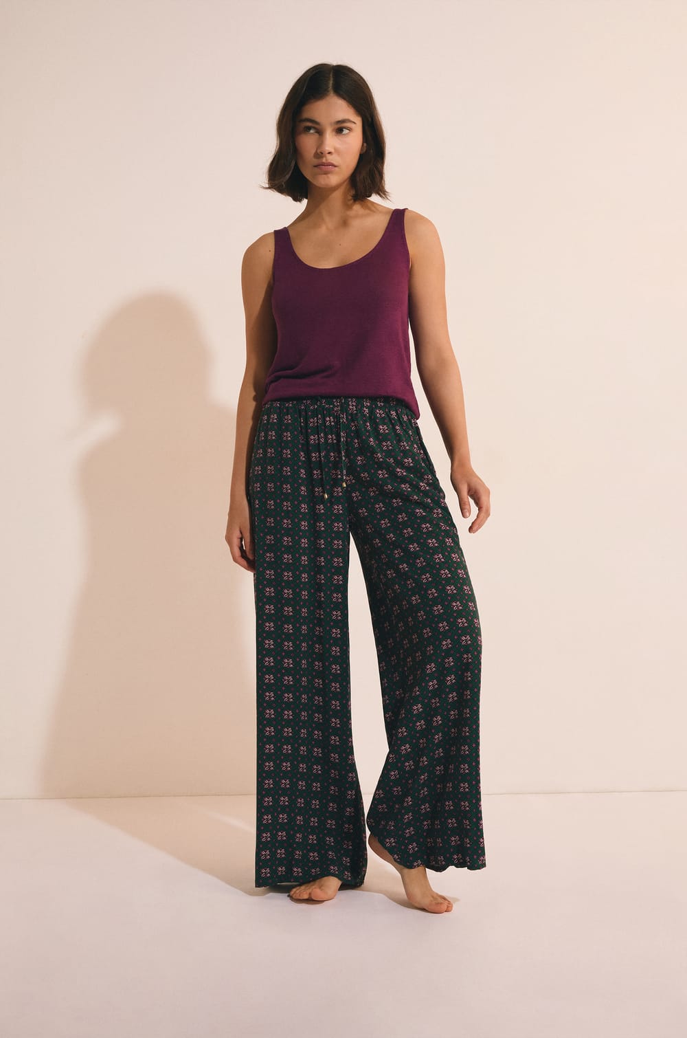 Pantal&oacute;n de pijama estampado;${refinementColor}