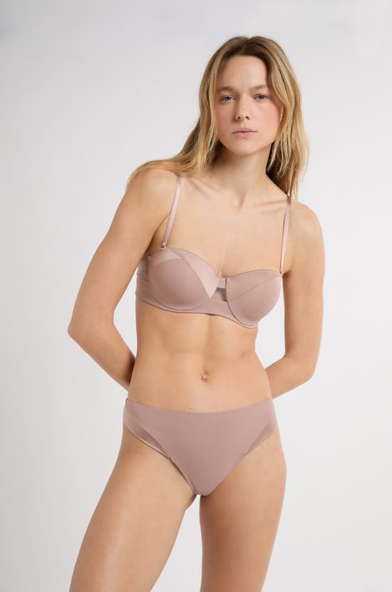 Satin microfibre tanga;${refinementColor}