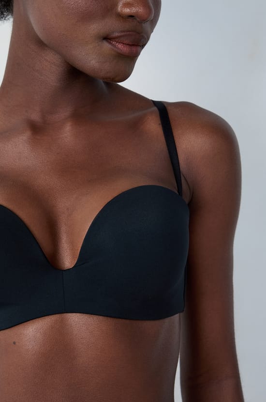 Microfibre Push-up Strapless Bra;${refinementColor}