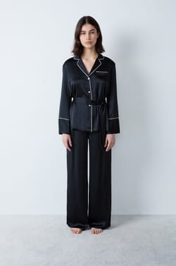 Pantalon de pyjama satiné;${refinementColor}