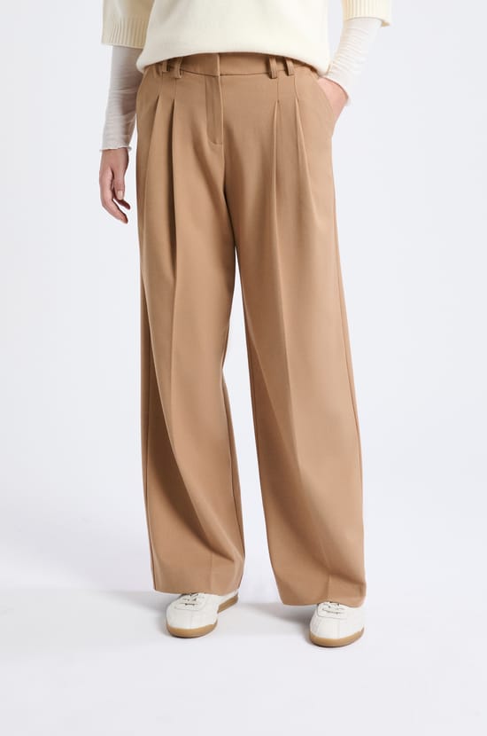 Pantalon large en twill;${refinementColor}