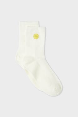 Ribbed Socks with Cotton Sun Pattern;${refinementColor}