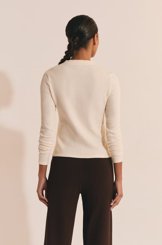 Ribbed Cotton Cardigan;${refinementColor}